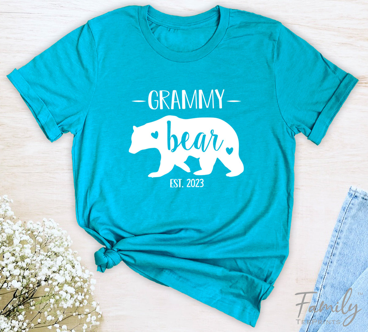 Grammy Bear Est. 2023 - Unisex T-shirt - Grammy Mom Shirt - Gift For New Grammy - familyteeprints