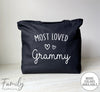 Most Loved Grammy - Zippered Tote Bag - Grammy Bag - Grammy Gift - familyteeprints