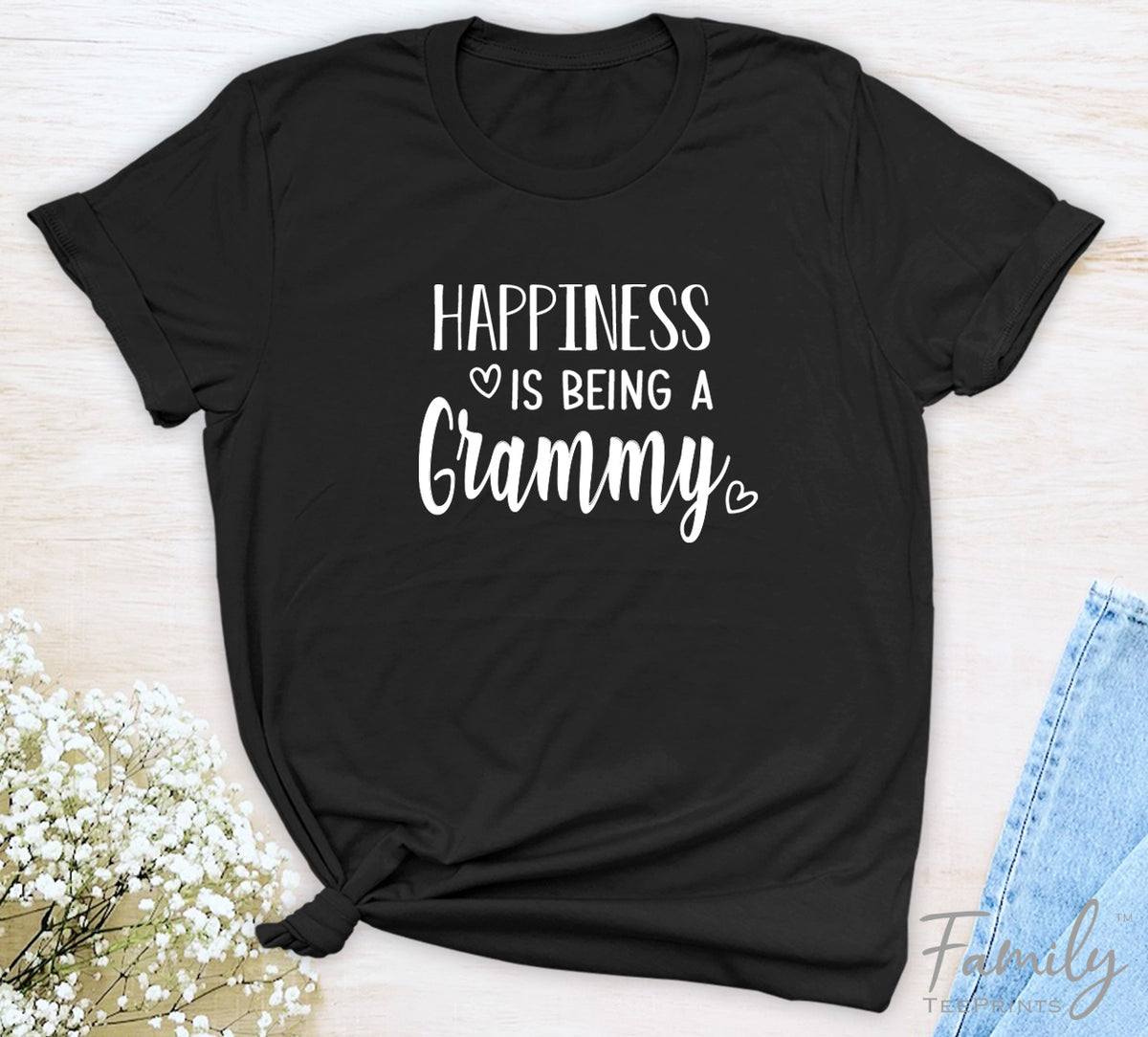 Happiness Is Being A Grammy - Unisex T-shirt - Grammy Shirt - Gift for Grammy - familyteeprints