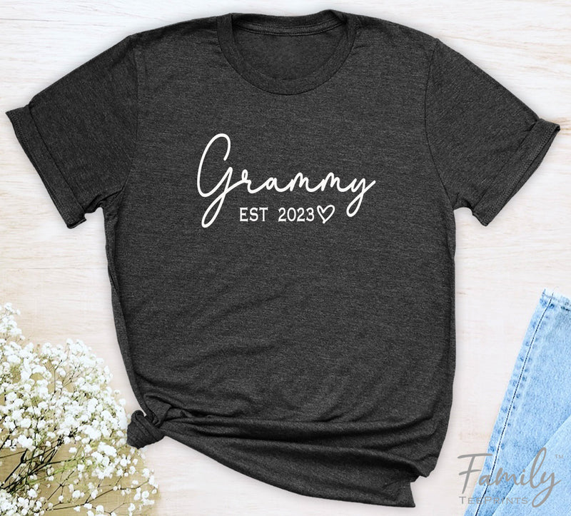 Grammy Est. 2023 - Unisex T-shirt - Grammy Shirt - Gift For Grammy To Be - familyteeprints