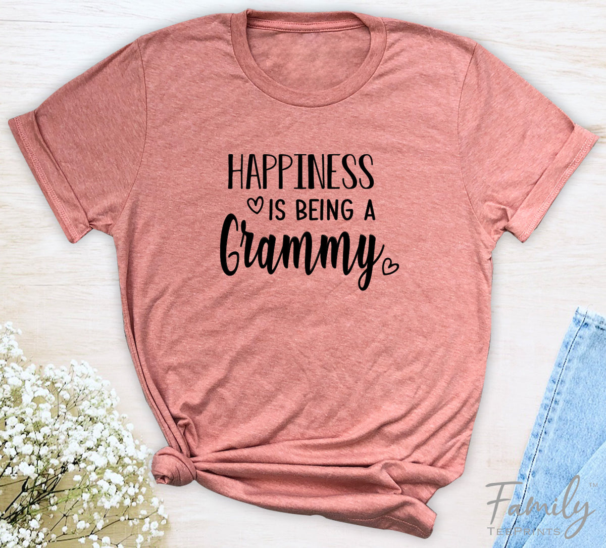 Happiness Is Being A Grammy - Unisex T-shirt - Grammy Shirt - Gift for Grammy - familyteeprints