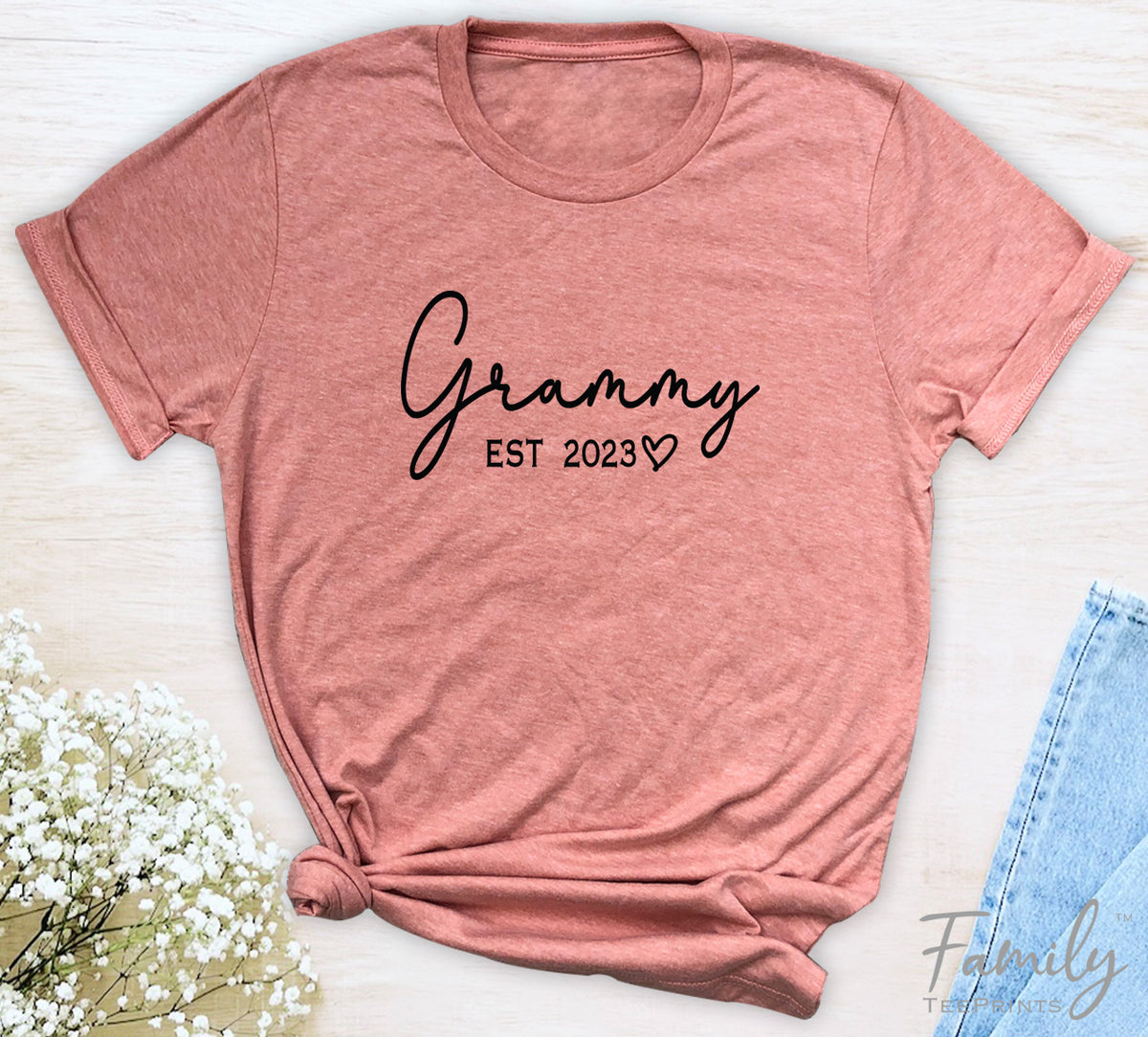 Grammy Est. 2023 - Unisex T-shirt - Grammy Shirt - Gift For Grammy To Be - familyteeprints