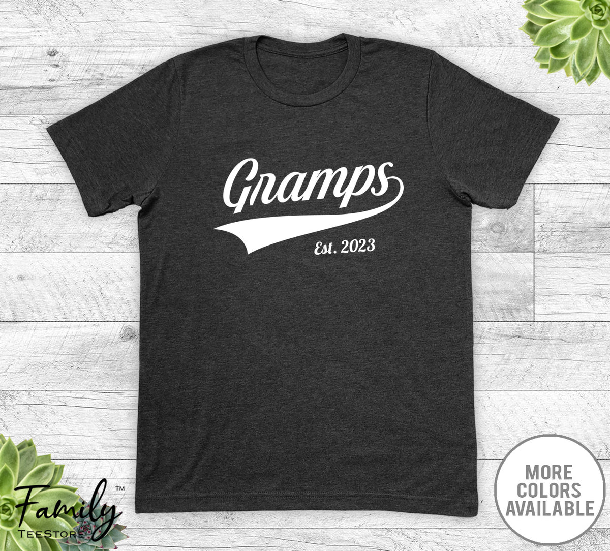 Gramps Est. 2023 - Unisex T-shirt - New Gramps Shirt - Gramps To Be Gift - familyteeprints