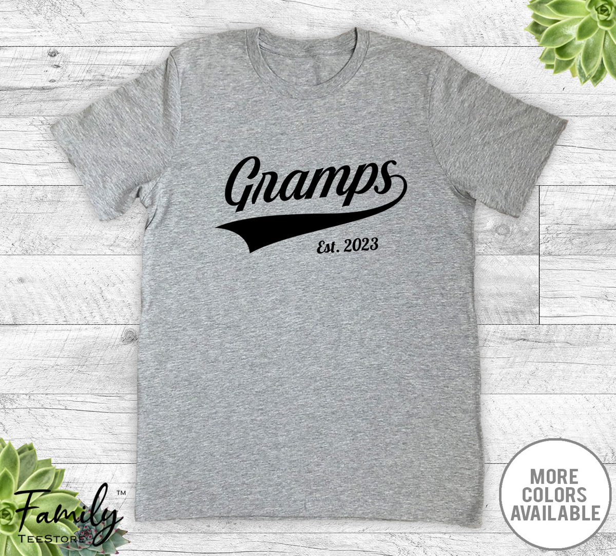 Gramps Est. 2023 - Unisex T-shirt - New Gramps Shirt - Gramps To Be Gift - familyteeprints