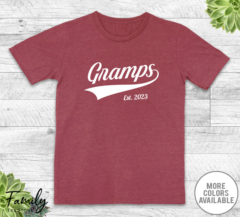 Gramps Est. 2023 - Unisex T-shirt - New Gramps Shirt - Gramps To Be Gift - familyteeprints