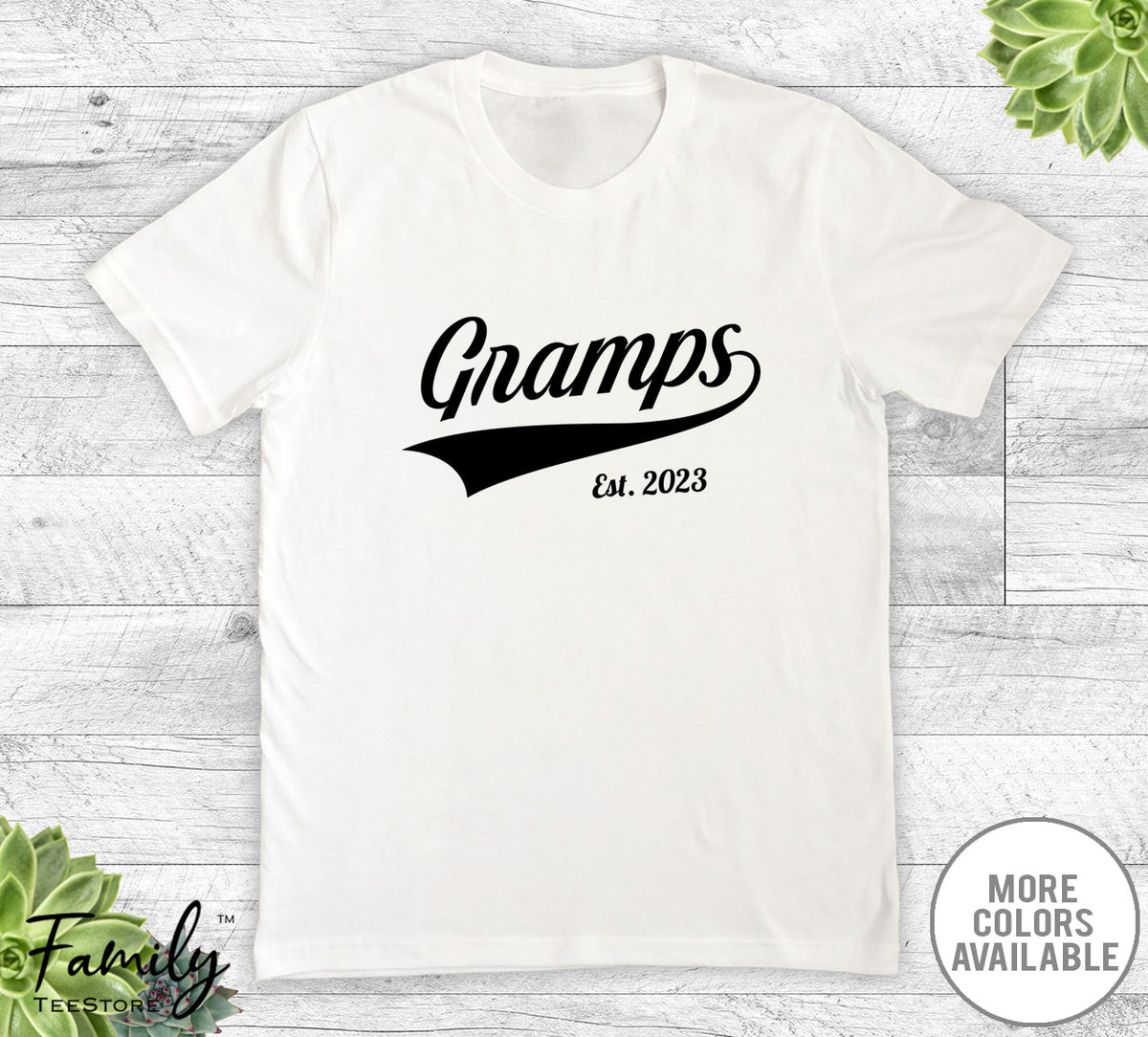 Gramps Est. 2023 - Unisex T-shirt - New Gramps Shirt - Gramps To Be Gift - familyteeprints