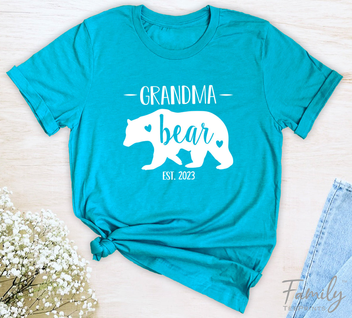 Grandma Bear Est. 2023 - Unisex T-shirt - Grandma Shirt - Gift For New Grandma - familyteeprints