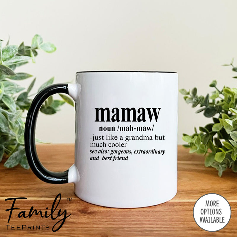 Mamaw Noun - Coffee Mug - Funny Mamaw Gift - New Mamaw Mug - familyteeprints