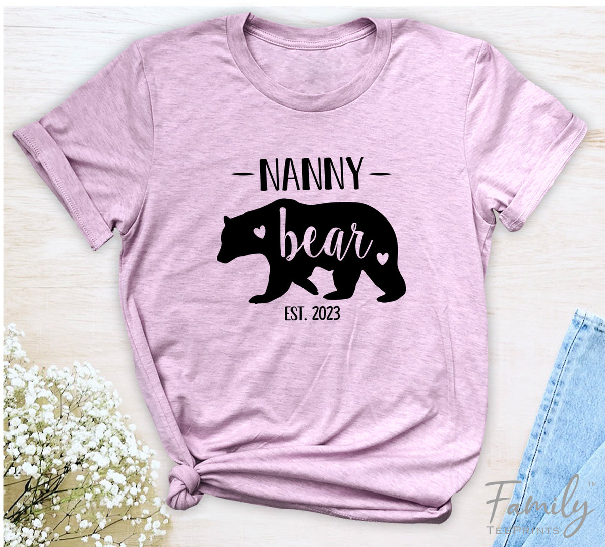 Nanny Bear Est. 2023 - Unisex T-shirt - Nanny Shirt - Gift For New Nanny
