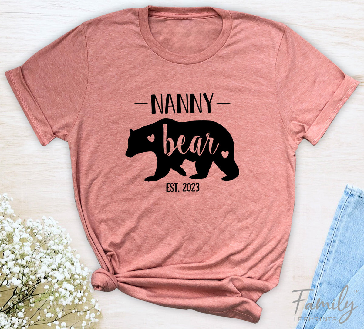 Nanny Bear Est. 2023 - Unisex T-shirt - Nanny Shirt - Gift For New Nanny