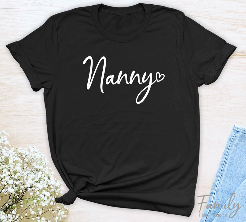 Nanny Heart - Unisex T-shirt - Nanny Shirt - Gift For New Nanny - familyteeprints