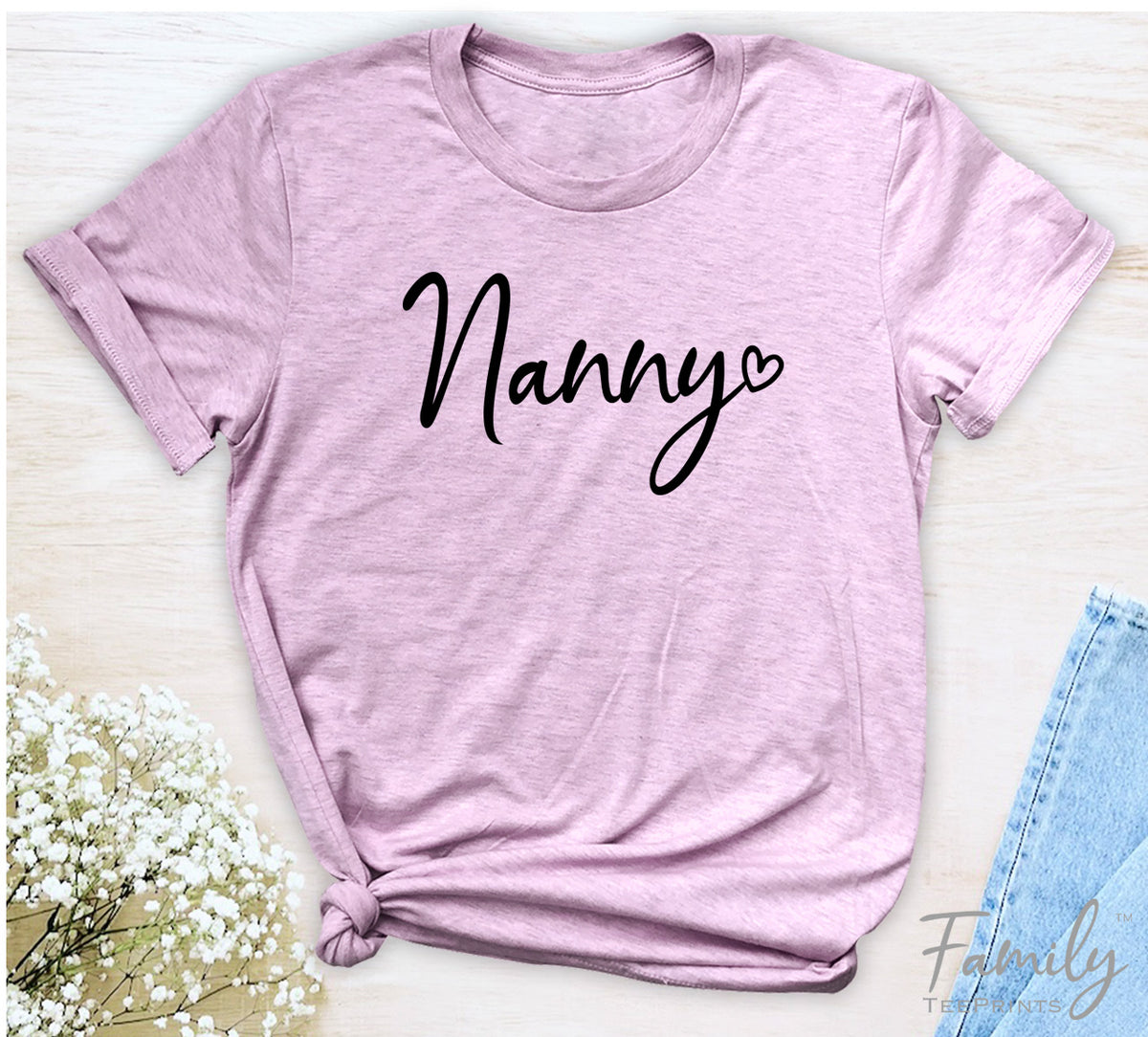 Nanny Heart - Unisex T-shirt - Nanny Shirt - Gift For New Nanny - familyteeprints