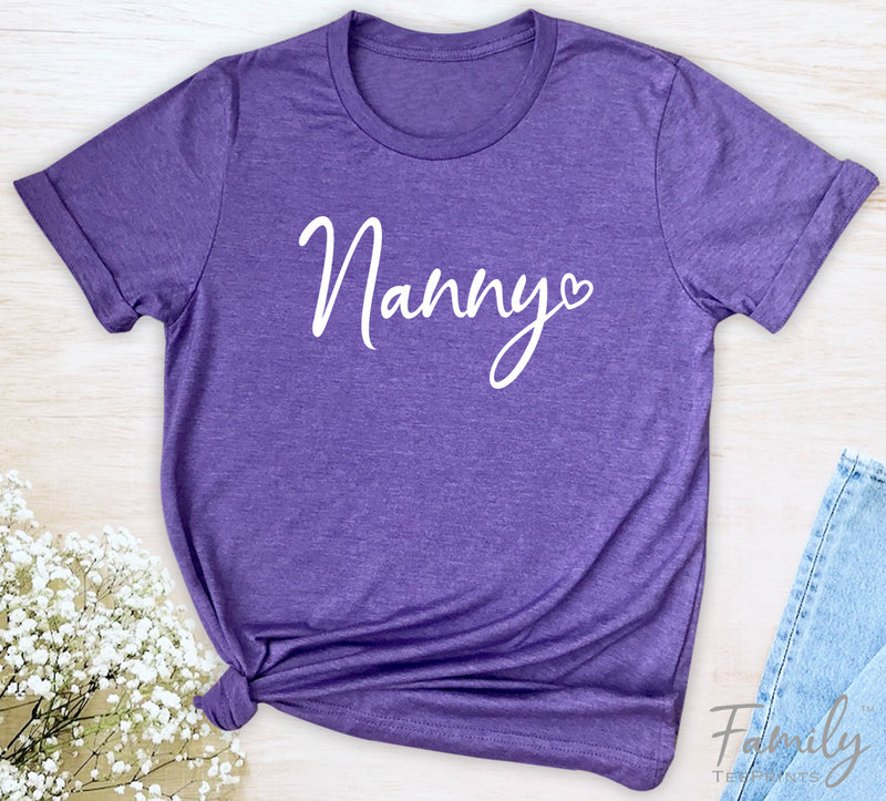 Nanny Heart - Unisex T-shirt - Nanny Shirt - Gift For New Nanny - familyteeprints