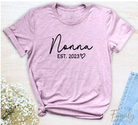 Nonna Est. 2023 - Unisex T-shirt - Nonna Shirt - Gift For Nonna To Be - familyteeprints