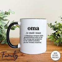 Oma A Fabulous Woman With Grandchildren... - Coffee Mug - Funny Oma Gift - Oma Mug - familyteeprints