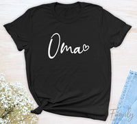 Oma Heart - Unisex T-shirt - Oma Shirt - Gift For New Oma - familyteeprints