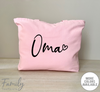 Oma Heart - Zippered Tote Bag - Oma Bag - Oma Gift - familyteeprints