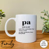 Pa Noun - Coffee Mug - Funny Pa Gift - New Pa Mug - familyteeprints