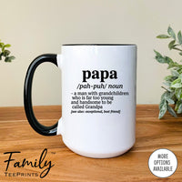 Papa A Fabulous Woman With Grandchildren... - Coffee Mug - Funny Papa Gift - Papa Mug - familyteeprints