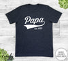 Papa Est. 2023 - Unisex T-shirt - New Papa Shirt - Papa To Be Gift - familyteeprints