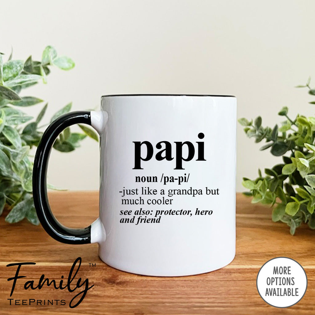 Papi Noun - Coffee Mug - Funny Papi Gift - New Papi Mug - familyteeprints