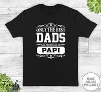 Only The Best Dads Get Promoted To Papi - Unisex T-shirt - Papi Shirt - Papi Gift - familyteeprints