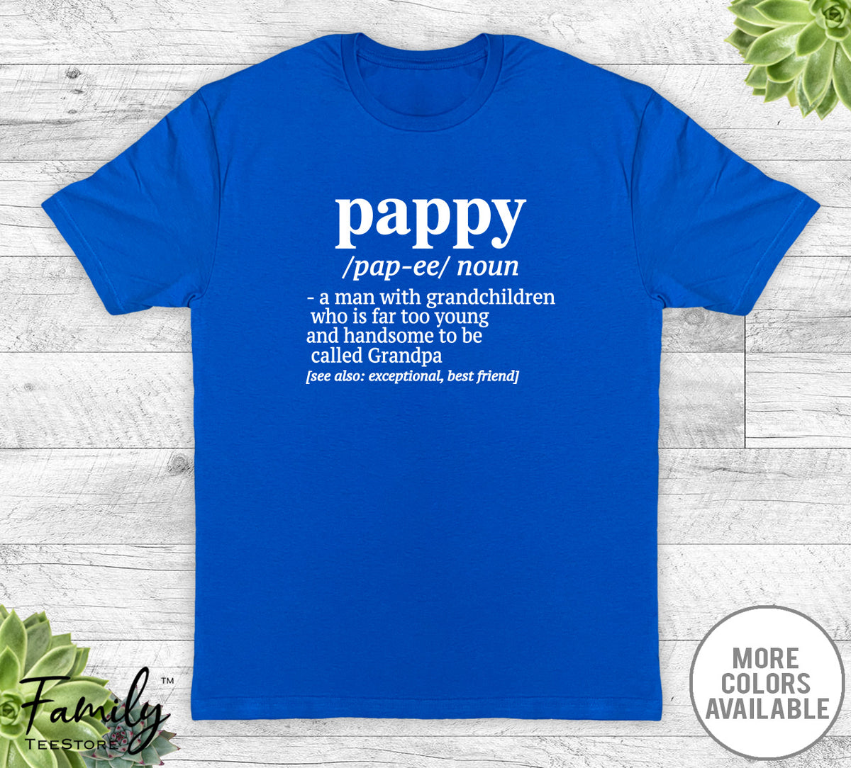 Pappy A Man with Grandchildren - unisex T-Shirt - Pappy Shirt - Pappy Gift Royal Blue / 3XLarge