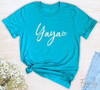 Yaya Heart - Unisex T-shirt - Yaya Shirt - Gift For New Yaya - familyteeprints