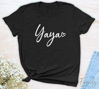 Yaya Heart - Unisex T-shirt - Yaya Shirt - Gift For New Yaya - familyteeprints