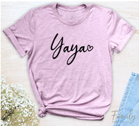 Yaya Heart - Unisex T-shirt - Yaya Shirt - Gift For New Yaya - familyteeprints