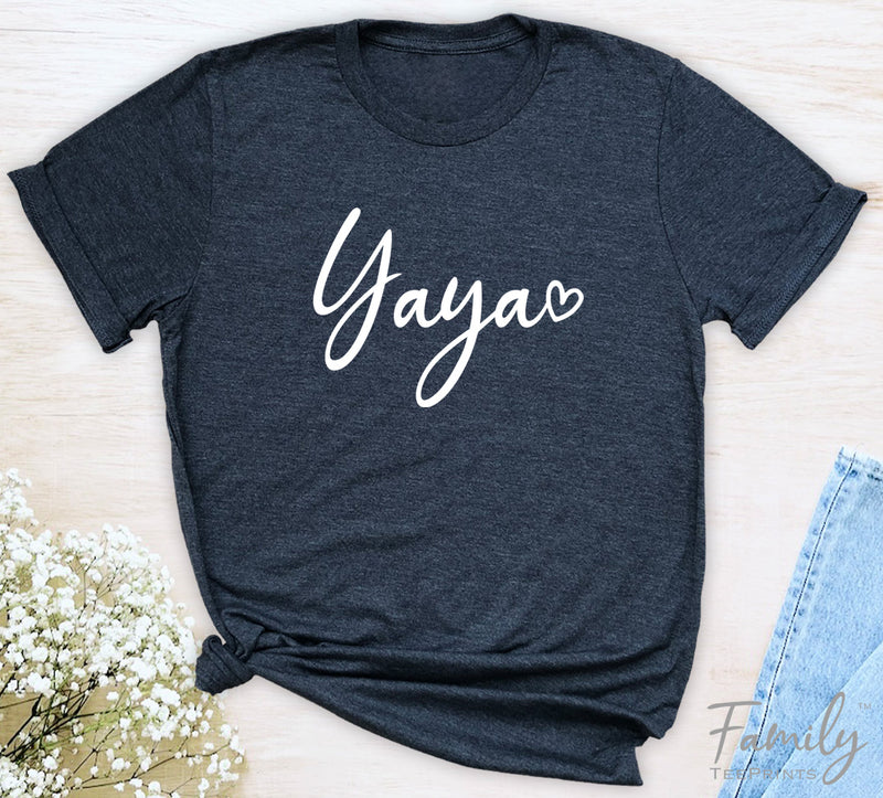 Yaya Heart - Unisex T-shirt - Yaya Shirt - Gift For New Yaya - familyteeprints