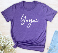 Yaya Heart - Unisex T-shirt - Yaya Shirt - Gift For New Yaya - familyteeprints